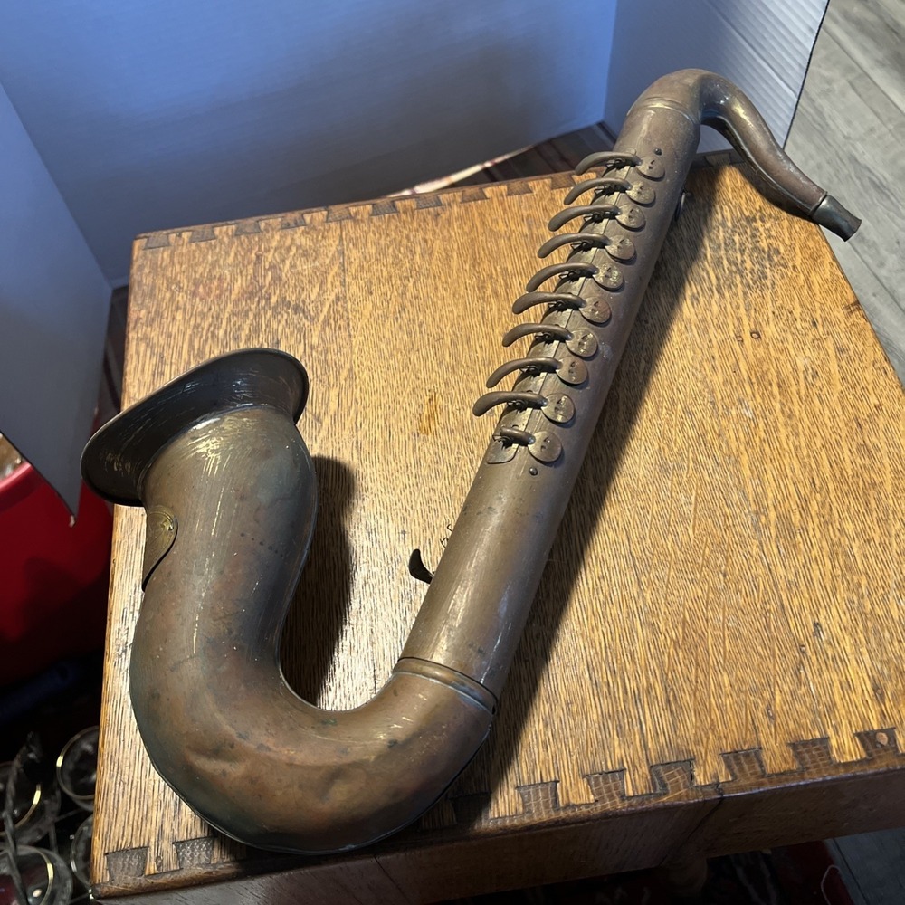 Antique Hohner Sax Saxophone Shaped Accordion Saxonette Collectible GERMANY